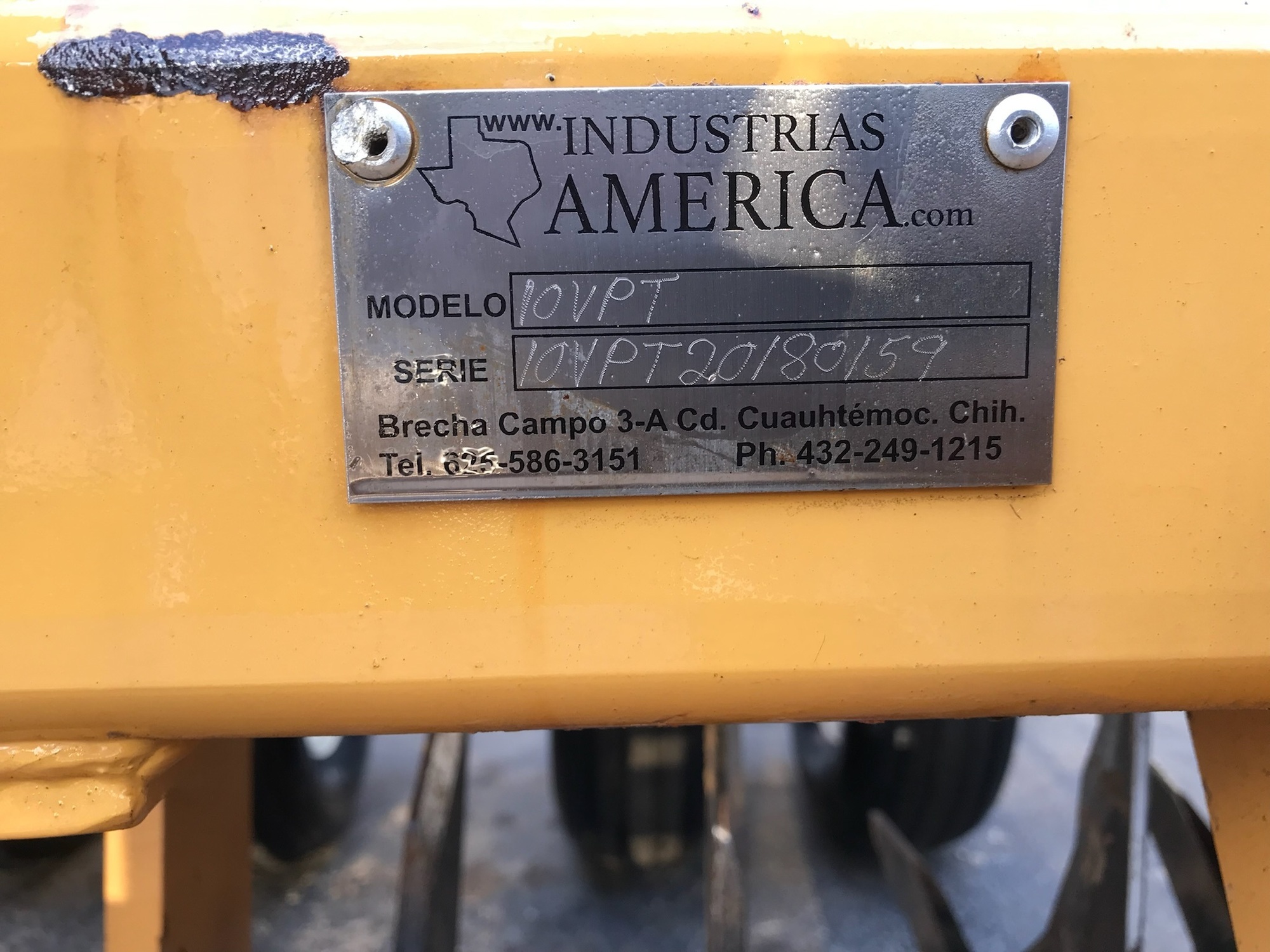 Industrias America 10VPT Agricultural Aerators | County Equipment Company LLC